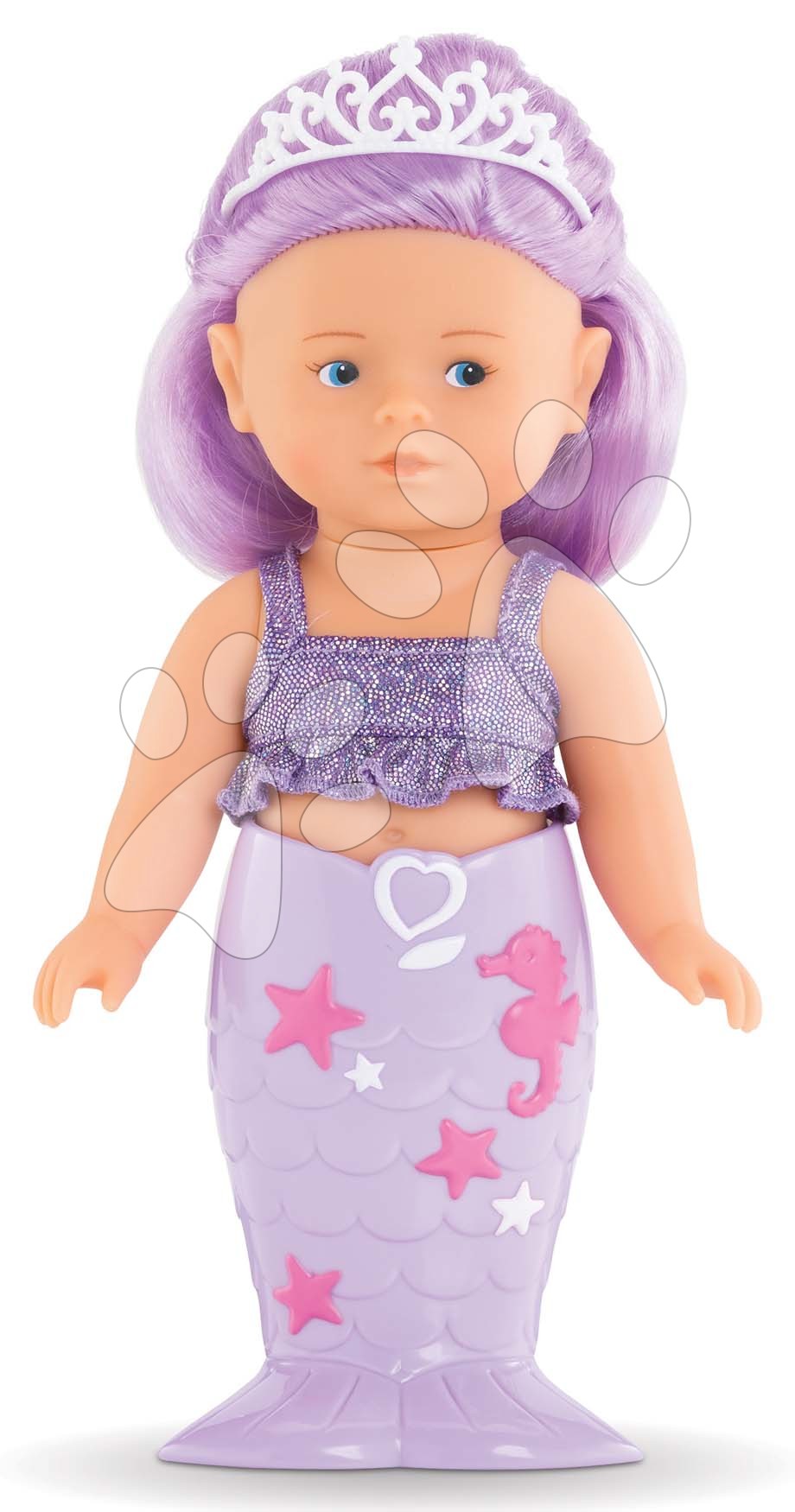 Játékbaba Sellő Naya Mini Mermaid Corolle kék szemekkel és lila hajkoronával 20 cm
