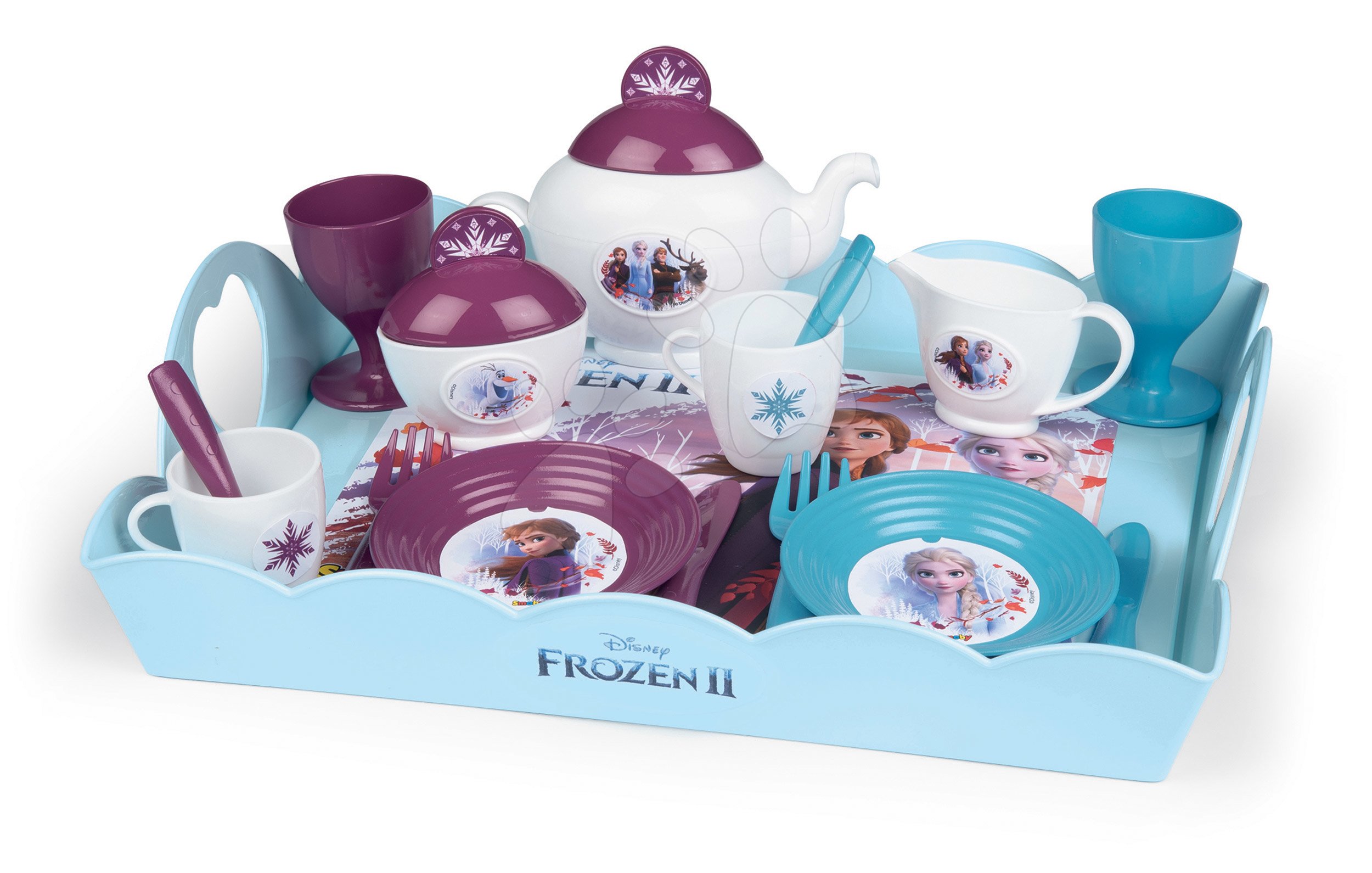 Felszolgáló tálca Frozen 2 Disney XL Tea Time Smoby 17 kiegészítővel