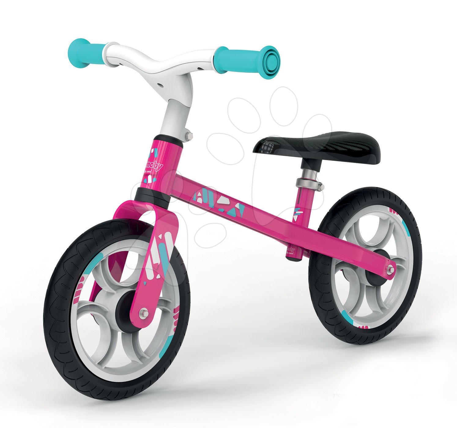 Smoby tanulóbicikli First Bike Pink fémszerkezettel és állítható üléssel 770205
