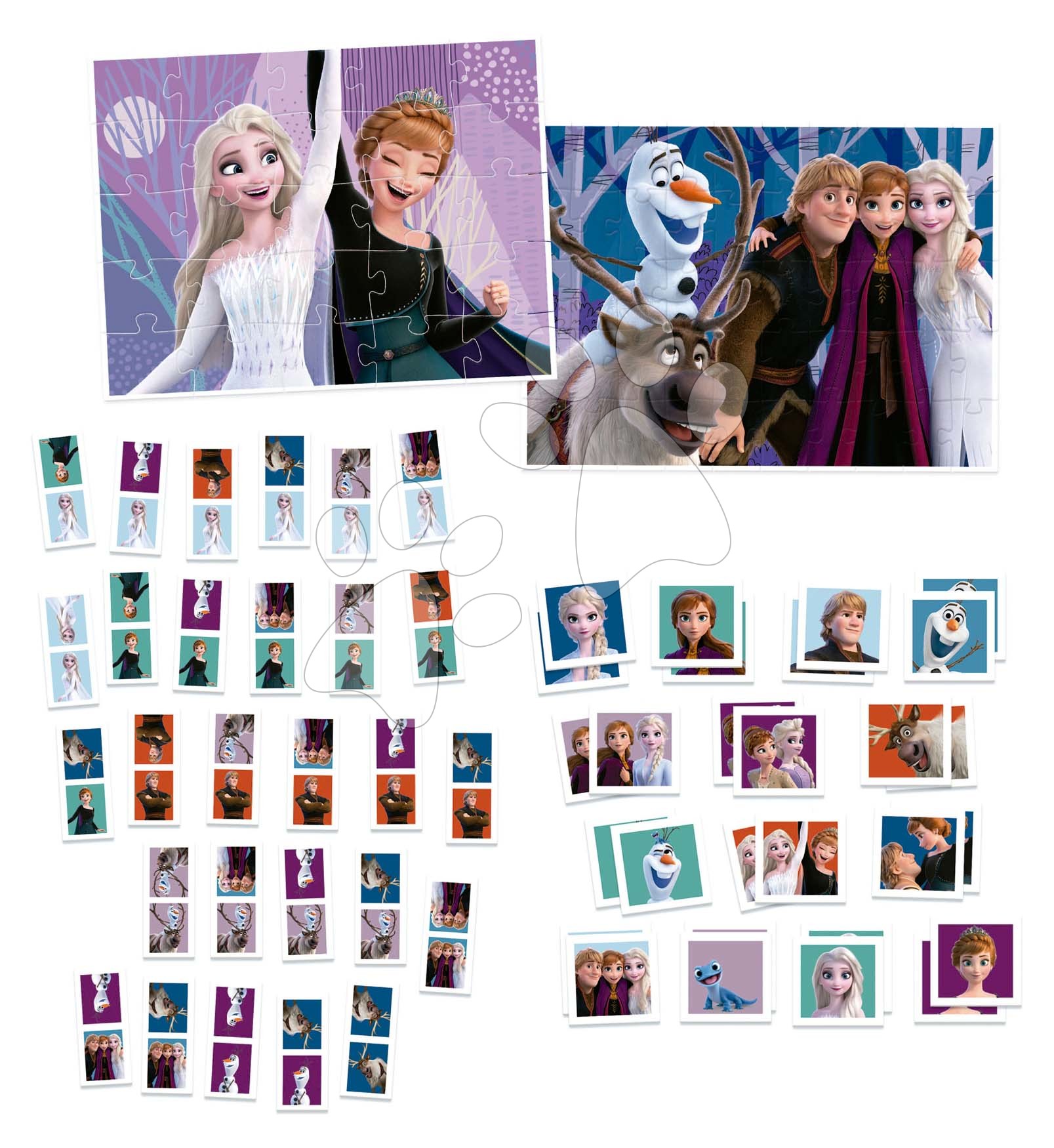 Superpack 4in1 Frozen Educa domino pexeso és puzzle 25 és 50 darabos