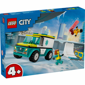 LEGO City Great Vehicles 60403 Mentőautó és snowboardos - Játék webáruház Játék - LEGO