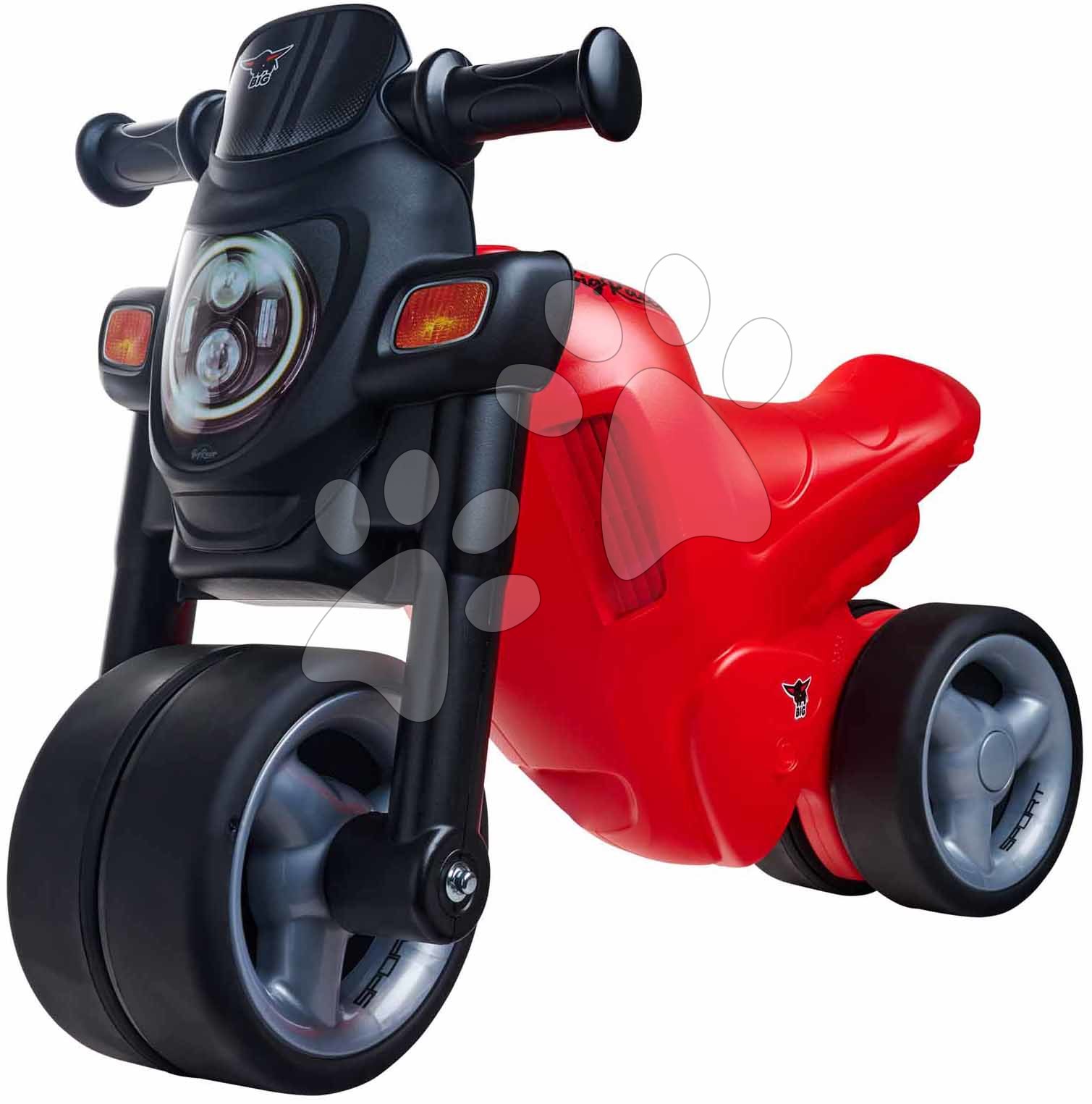 Bébitaxi kismotor Sport Balance Bike Red BIG hanggal széles dupla gumikerekekkel piros 18 hó-tól